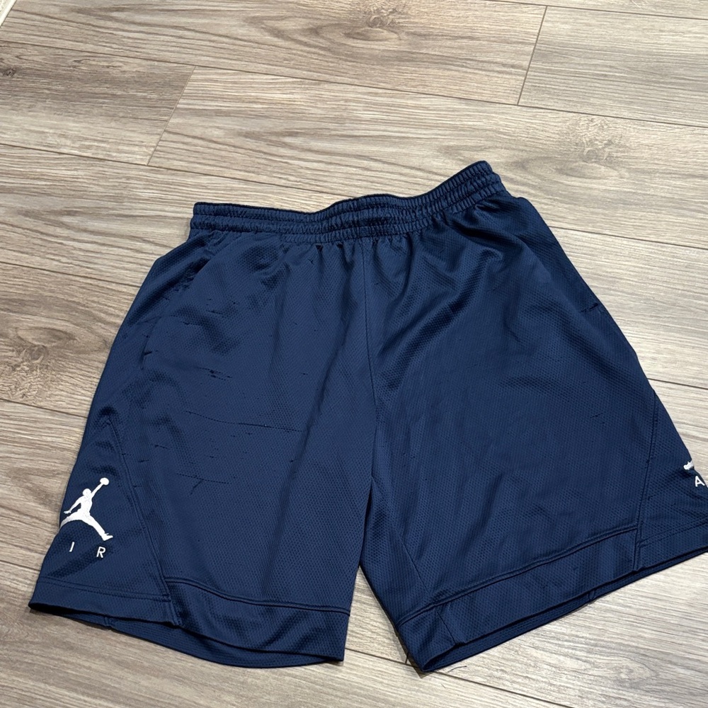 Jordan Men's Navy Athletic Mesh Shorts with White Jumpman